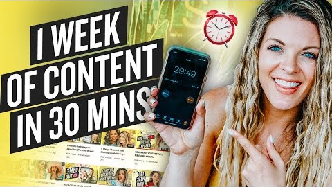 HOW TO PLAN 1 WEEK OF SOCIAL MEDIA CONTENT IN 30 MINUTES (TIME SAVERS!)