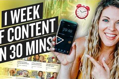 HOW TO PLAN 1 WEEK OF SOCIAL MEDIA CONTENT IN 30 MINUTES (TIME SAVERS!)