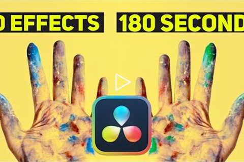 10 AWESOME MUSIC VIDEO EFFECTS in UNDER 3 MINUTES! DaVinci Resolve 17