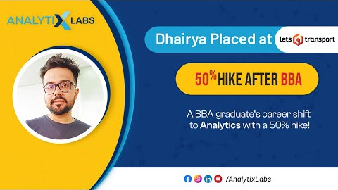 A BBA graduate’s career shift to Analytics with a 50% hike!