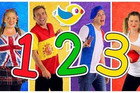 Counting to 10 Song in Four Languages! Kids Learn to Count 1 to 10. Numbers Song, Kids Songs