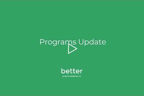 Deep Dive: New Programs Update