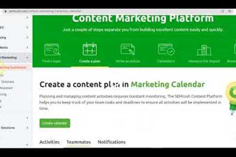 Content Marketing Dashboard By SEMRUSH | SEMRUSH Tutorials