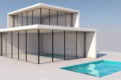 Cinema 4D Modeling Tutorial - Create modern villa For Beginners