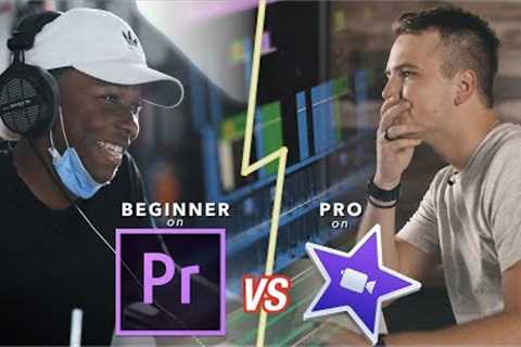 Beginner on Adobe Premiere VS. Pro on iMovie - Editing Showdown!