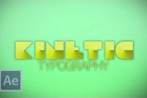 Kinetic Typography - After Effects Tutorial