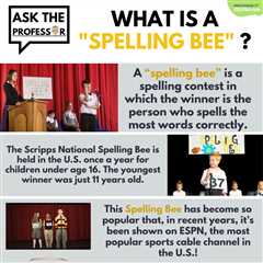 Ask the Professor – What is a “Spelling Bee” ?