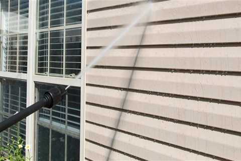 Can you pressure wash house windows?