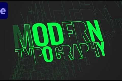 Modern Typography In Adobe After Effects - After Effects Tutorial.
