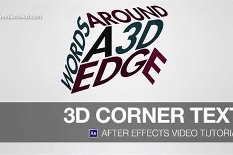 After Effects Video Tutorial: 3D Corner Text