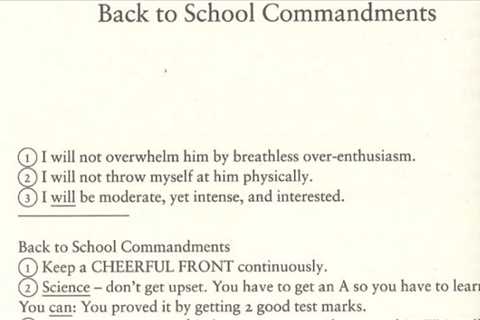 Sylvia Plath’s Ten Back to School Commandments (1953)