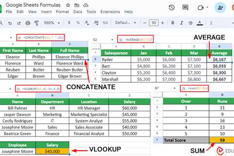 Google Sheets Formulas